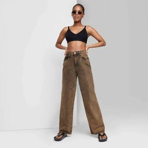 Women's Super-High Rise Baggy Jeans - Wild Fable Brown Overdye 2